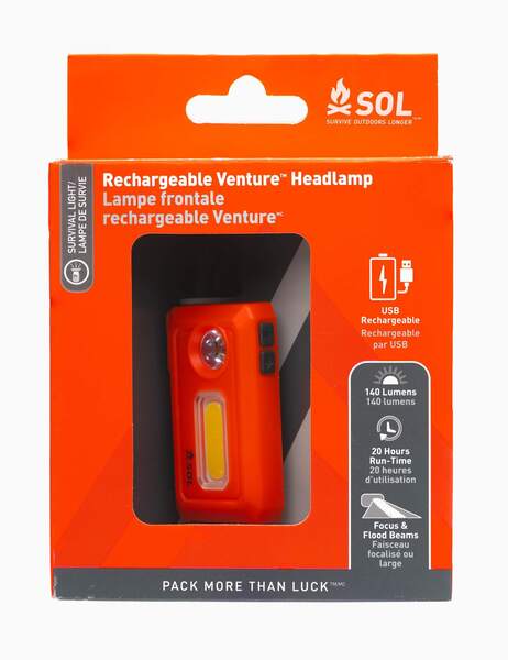 SOL Venture Rechargeable LED Headlamp