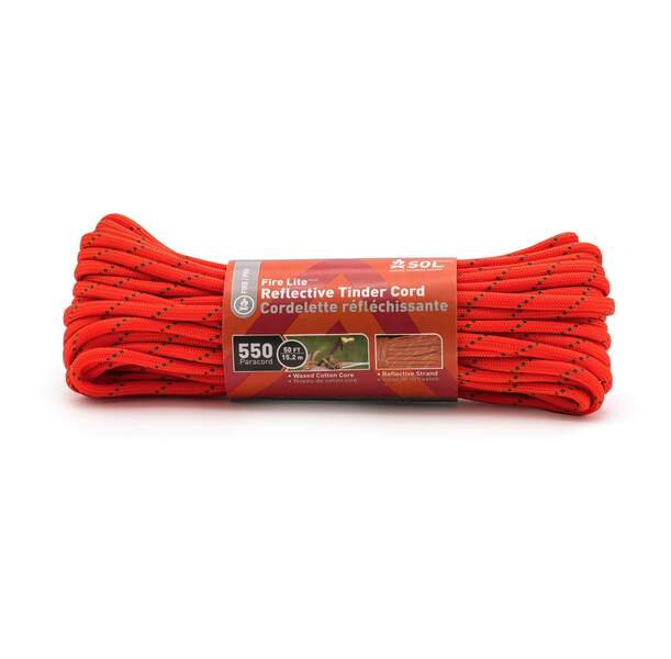 SOL Fire Lite 550 Reflective Tinder Cord - 50 ft