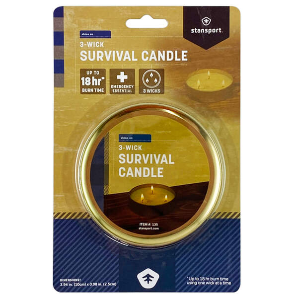 Stansport 3-Wick Survival Candle