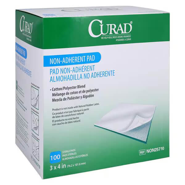 Curad Non-Adherent Pad 7.5 x 10 cm (3 x 4 in)