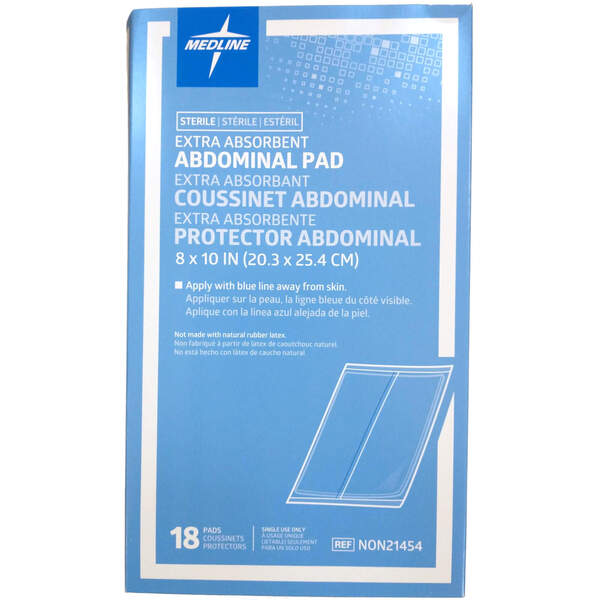 Medline Abdominal Pad Sterile - 8" x 10"