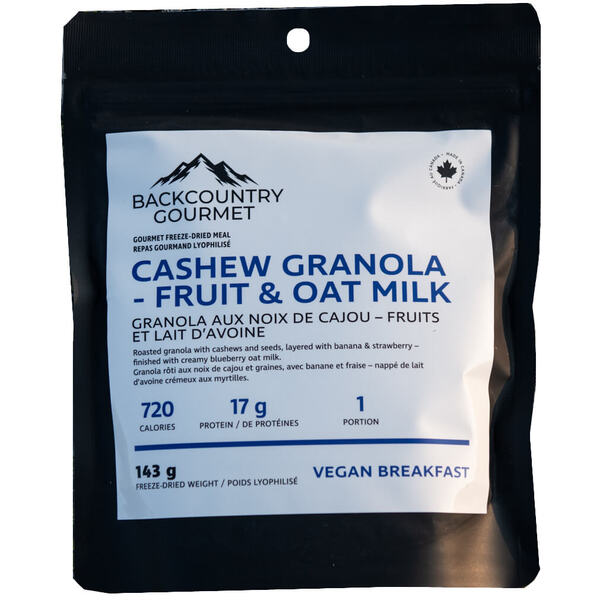 Backcountry Gourmet Cashew Granola Fruit & Oatmilk (Breakfast)