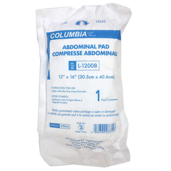 Columbia Abdominal Pad Sterile - 12" x 16"