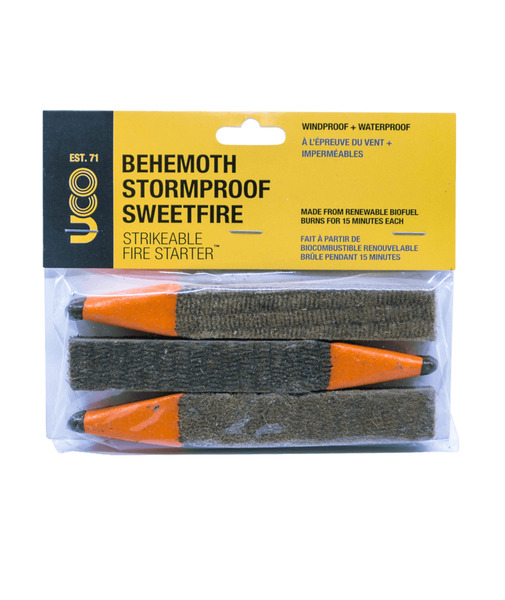 UCO Behemoth Stormproof Sweetfire Strikeable Fire Starter 3-Pack