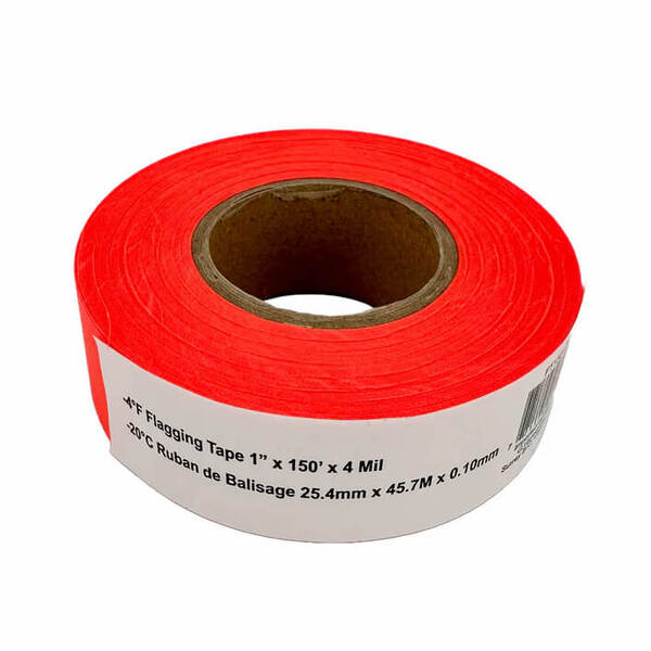 Surveyor's Flagging Tape Fluorescent 4 Mil