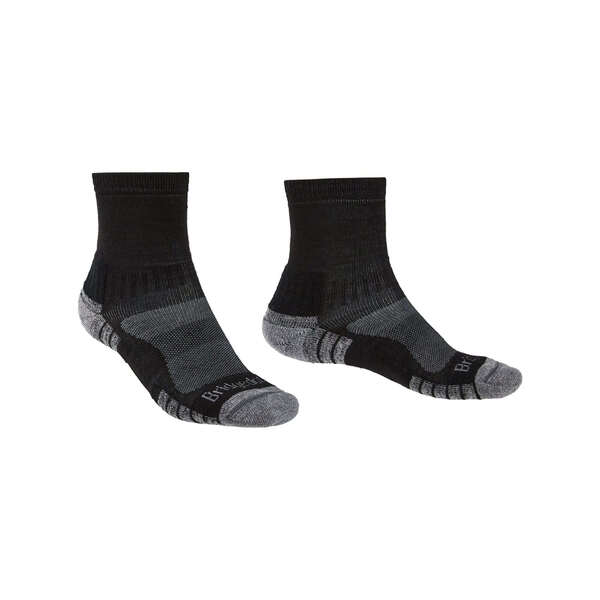 Bridgedale Men's Hike Lightweight Merino Performance 3/4 Crew Sock 1 Pair - Black/Silver