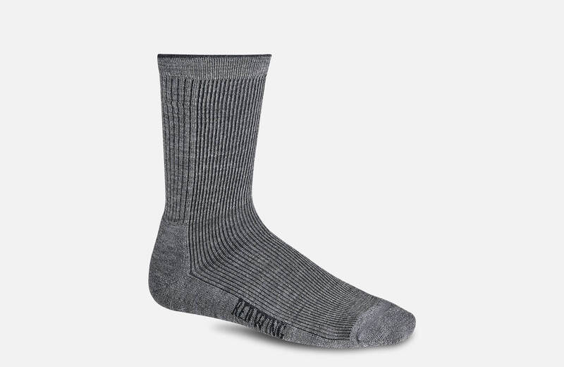 Red Wing Socks Premium Work Light Weight Crew Charcoal