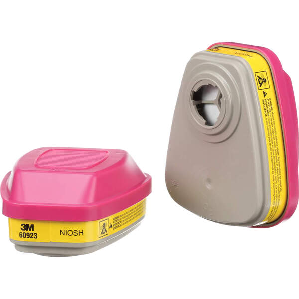 3M Respirator Organic Vapour/Acid Gas/P100 Cartridge/Filter - Model 60923 2-pack
