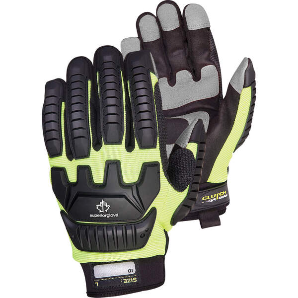 Superior Clutch Gear Impact Resistant Mechanics Gloves - 1 Pair