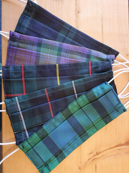 Face Mask - Hand Sewn Tartan Pattern