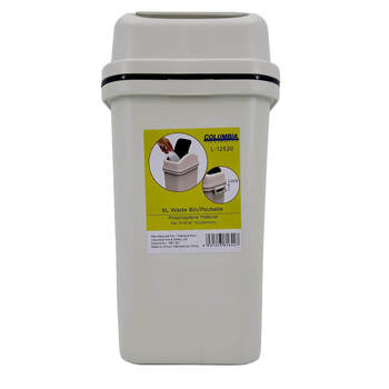 Columbia Garbage Can With Flip Lid - Plastic