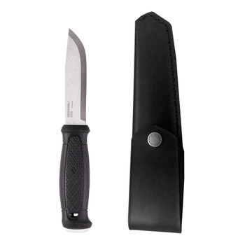Morakniv Garberg (S) - Black With Leather Sheath