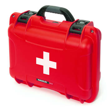 Case Only - Nanuk 915 With First Aid Logo - Red