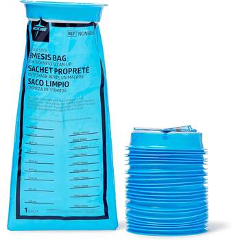 Medline Graduated Emesis Bag With Plastic Ring