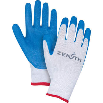 Zenith Seamless Knit Natural Rubber Coated Gloves - 1 Pair