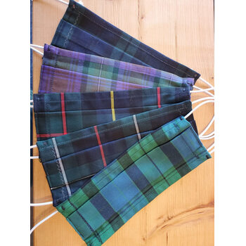 Face Mask - Hand Sewn Tartan Pattern