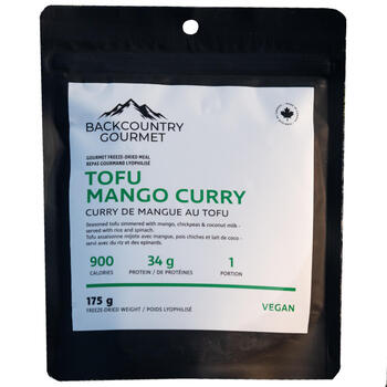 Backcountry Gourmet Tofu Mango Curry (Vegan)
