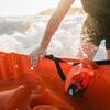kit strapped to kayak