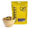 packaging and bowl filled with food
