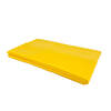folded yellow blanket