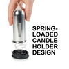 Spring-loaded candle holder design