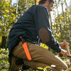 belt-mounted hi-vis orange knife &  sheath
