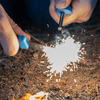 blue in use with fire striker creating sparks