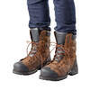 pair of boots in use