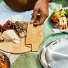 cheese & crackers on cutting board