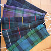 Mixed tartan patterns of handmade face masks